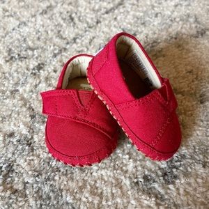 TOMS Red Baby Shoe